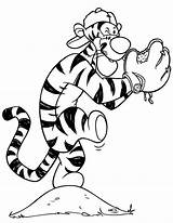 Pitching Tigger sketch template