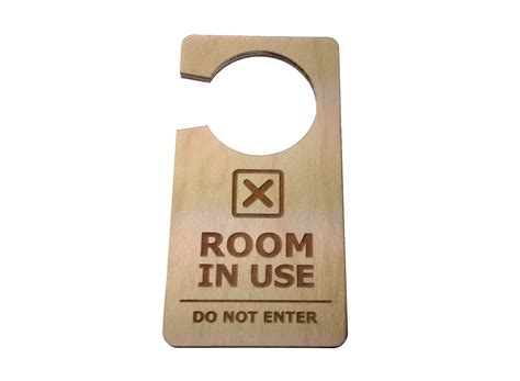 Room In Use Room Vacant Do Not Disturb Stylish Wooden Door Etsy