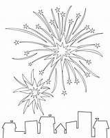 Coloring Fireworks Book sketch template