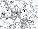 Coloring Scary Pages Halloween Monsters Monster Adults Printable Sheet Sheets Quality High Print Deviantart sketch template