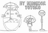 Totoro Pages Coloring sketch template