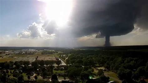 incredible drone footage   tornado touching   hutchinson kansas