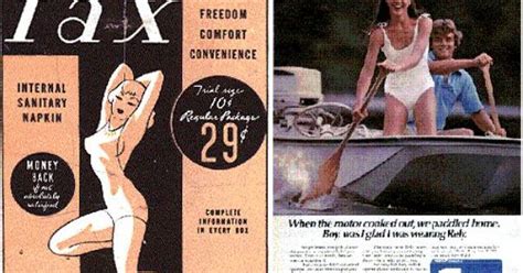 retro feminine hygiene ad from a history of tampons —