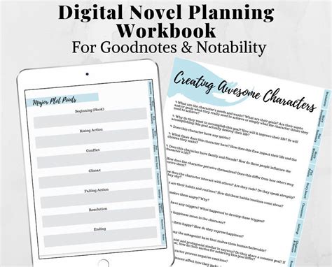 digital  planning workbook writing planner goodnotes etsy