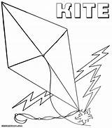 Kite Coloring Pages Big sketch template