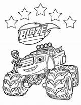 Blaze Monster Truck Coloring Pages Machines sketch template