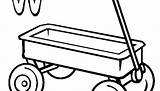 Wagon Red Coloring sketch template