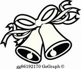 Bells Wedding Clipart Clip Outline Bell Gograph Fotosearch Royalty sketch template