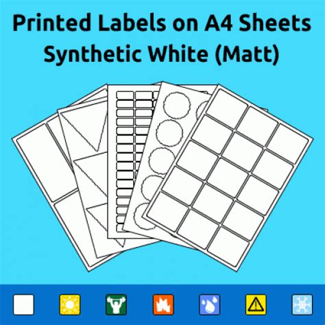 synthetic white printed labels stickercomau