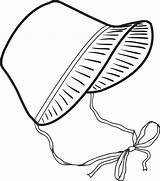 Bonnet Pilgrim Clipart Coloring Pioneer Baby Pages Printable Clip Girl Hat Thanksgiving Drawing Template Easter Cliparts Transparent Kids Pattern Library sketch template