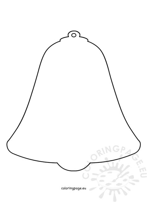 christmas templates christmas bell shape coloring page