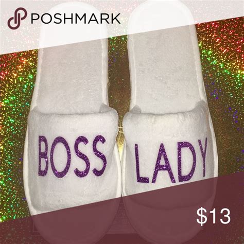 Boss Lady Glitter Slippers Boss Lady Glitter Slippers Shoes Slippers