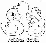 Rubber Coloring Duck Pages Print Template sketch template