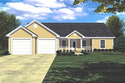 computer rendering   small house plans  country house plan ranch style