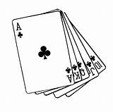 Cards Drawing Playing Deck Getdrawings sketch template