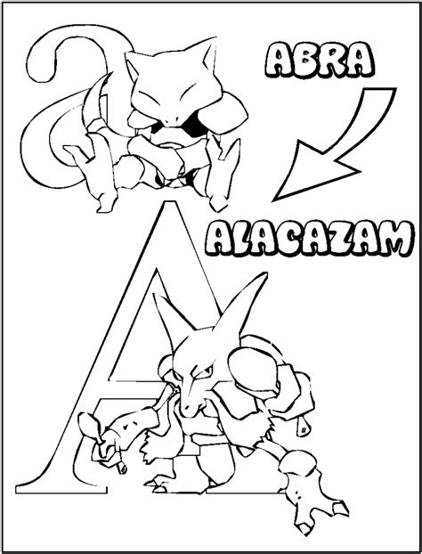 abra pokemon coloring pages printable  pokemon coloring pages