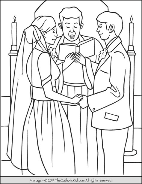 sacrament marriage coloring page catholic coloring coloring pages