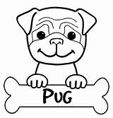 Coloring Pug Printable Pages Popular sketch template