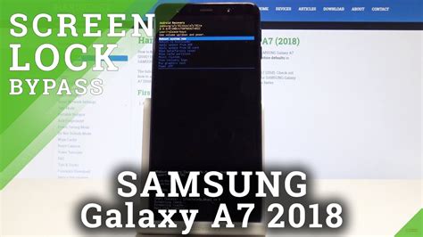 How To Bypass Screen Lock In Samsung Galaxy A7 2018 Hard Reset