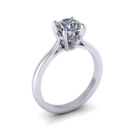 accented  prong engagement ring jewelry designs