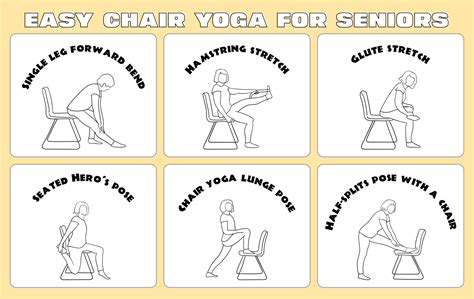 printable chair yoga exercises customize  print