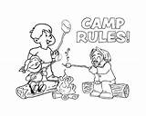 Camp Summer Coloring Pages Drawing Kids Camping Online Paintingvalley Rules Choose Board Printable sketch template