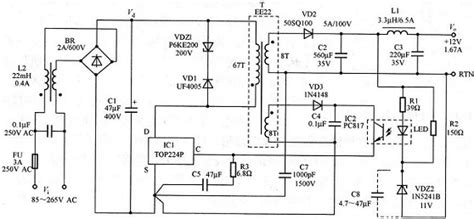 ac dc switching power supply schematic