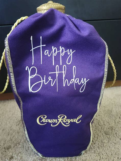 happy birthday ml crown royal bag etsy