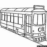 Trolley Pages Coloring Getcolorings Cable Car sketch template