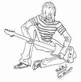 Nirvana Cobain sketch template