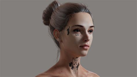 Skinny Female Base Mesh With 8k Realistic Textures Low Poly 3d Model