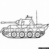 Tank Coloring Panzer Pages Panther Kids Printable Military Choose Board Color sketch template