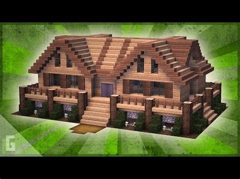 deluxe minecraft wooden cabin tutorial  youtube minecraft house tutorials