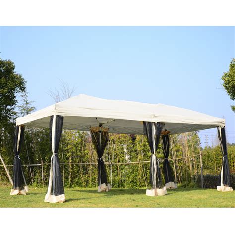 outsunny  pop  canopy   removable mesh sidewalls walmart canada