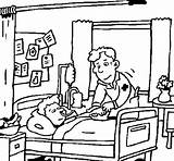 Hospital Coloring Boy Little Colorear Gif Book sketch template