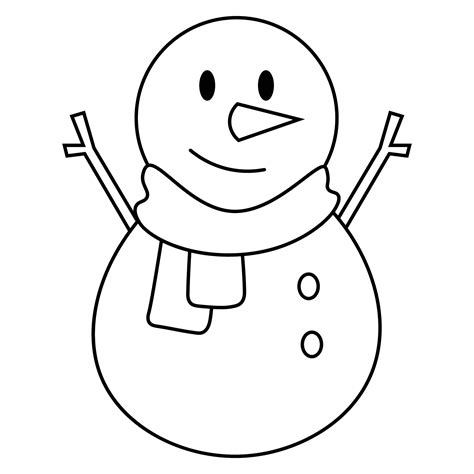 printable snowman face template     printablee