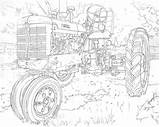 Coloring Pages Moline Minneapolis Tractor Farmall Template sketch template