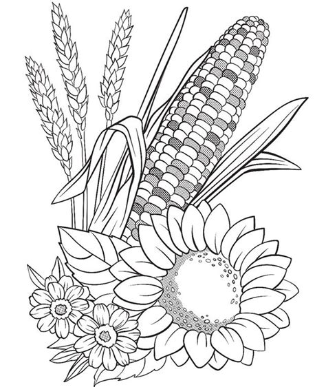 corn  flowers  crayolacom fall coloring pages coloring pages