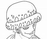 Law Piece Trafalgar Coloring Pages Character Another Face sketch template