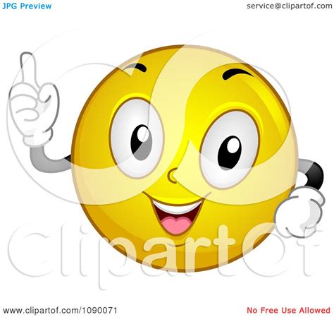 clipart smiley emoticon holding   finger royalty  vector