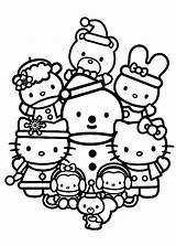 Kitty Christmas Coloring4free Celebrating Bestcoloringpagesforkids Character sketch template