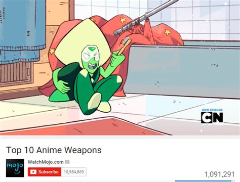 peridot s weapon top 10 anime list parodies know your meme