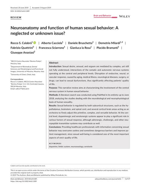 pdf neuroanatomy and function of human sexual behavior a neglected