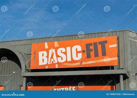 basic fit logo fitness club   leers shopping center editorial image image  athletics