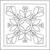 Patterns Rug Hooking Punch Needle Templates Flower Embroidery Pano Seç Designsinwool sketch template
