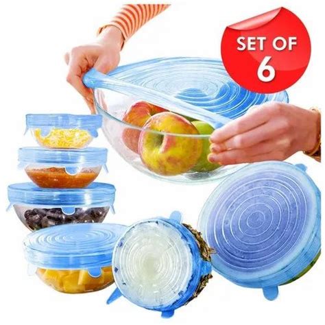 hemico microwave safe silicone stretch lids flexible bowl covers  rs pack bul