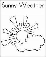 Sunny Coloring Weather Pages Preschool Printable Colorings Getcolorings Color Getdrawings Colori sketch template