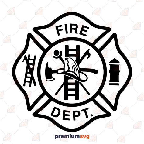 firefighter department logo svg cutting files premiumsvg