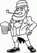 Coloring Pages Beer Leprechaun Popular sketch template