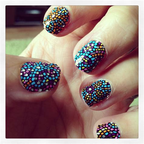 mosaic nails nails beauty